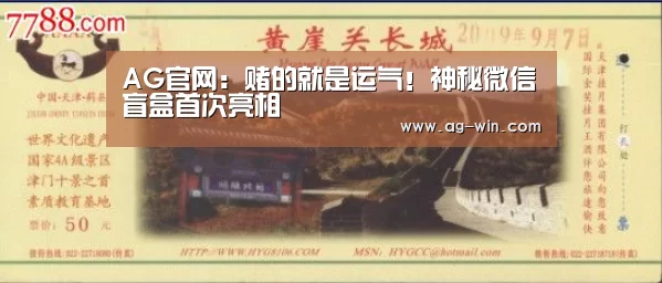 AG官网:赌的就是运气!神秘微信盲盒首次亮相(图1) AG官网